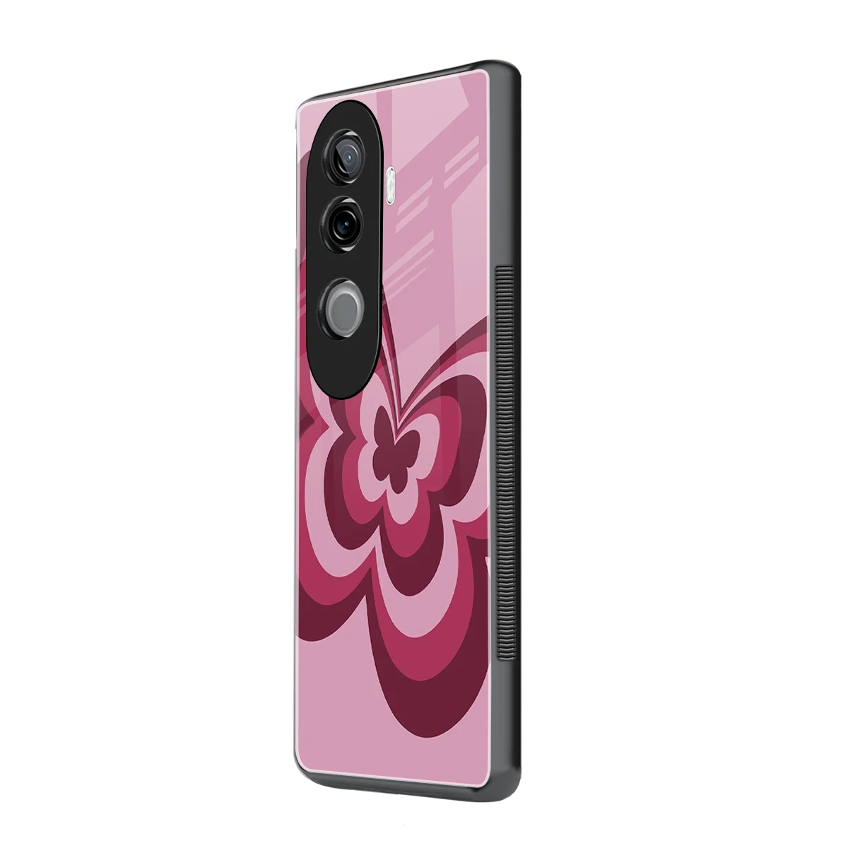 Y2K Magenta Butterfly vivo v40e mobile cover | shockproof glass phone case