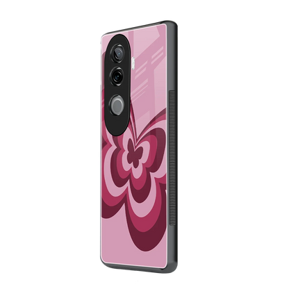 Y2K Magenta Butterfly vivo v40e mobile cover | shockproof glass phone case