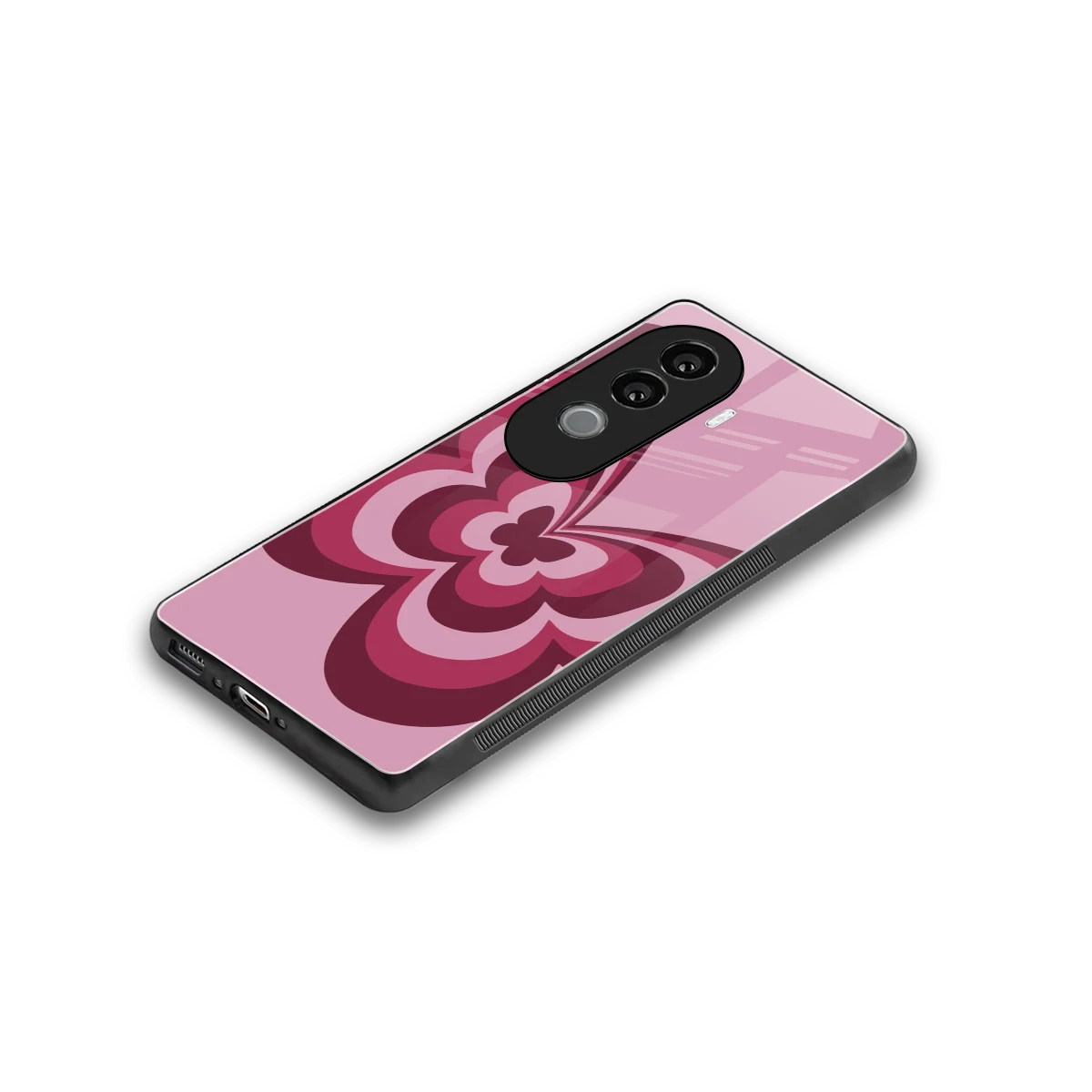 Y2K Magenta Butterfly stylish phone case for vivo v40e | glossy glass and slim fit