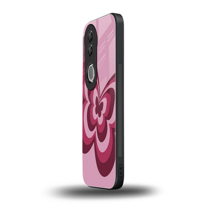 Y2K Magenta Butterfly vivo v50 mobile cover | shockproof glass phone case