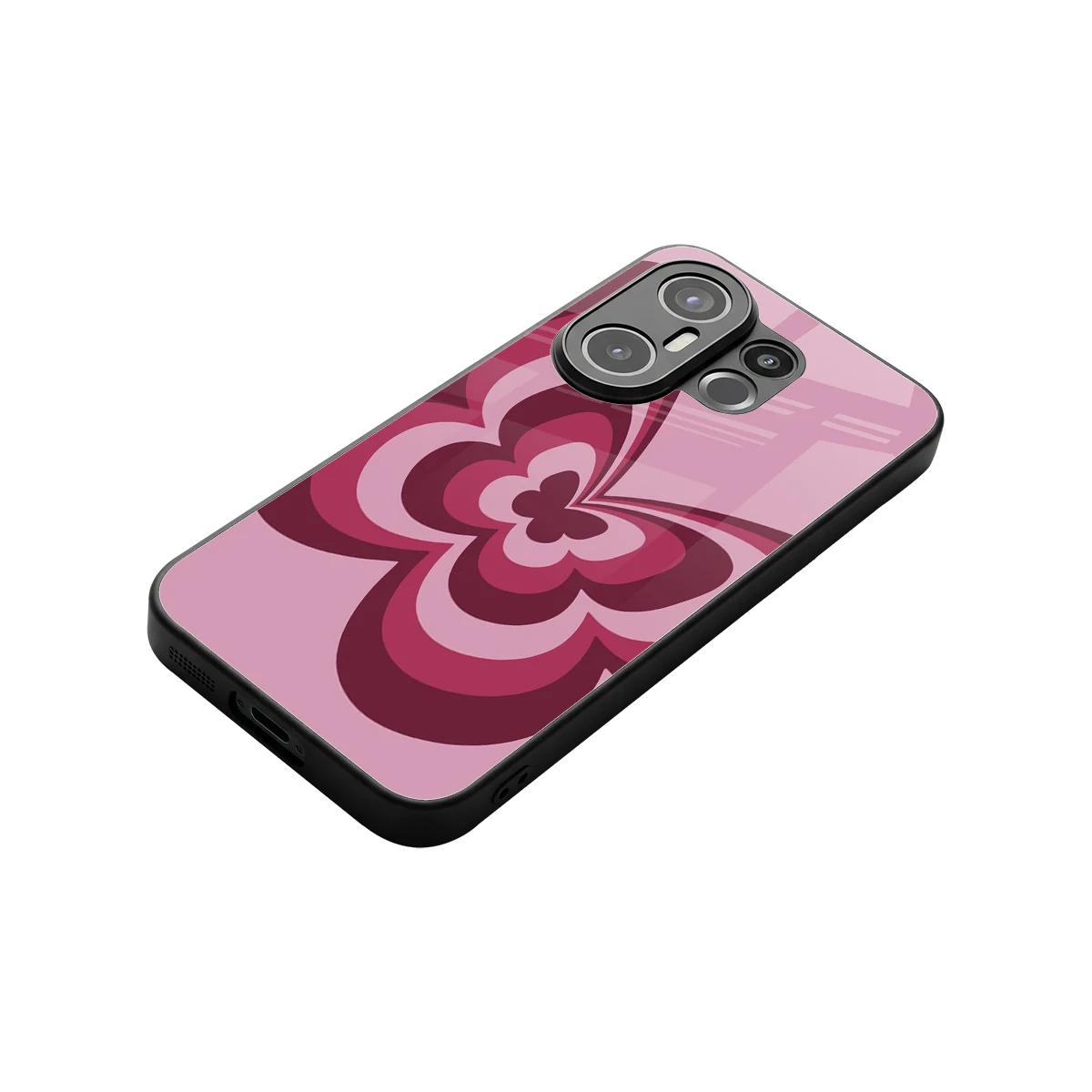 Y2K Magenta Butterfly stylish phone case for vivo x200 fe | glossy glass and slim fit