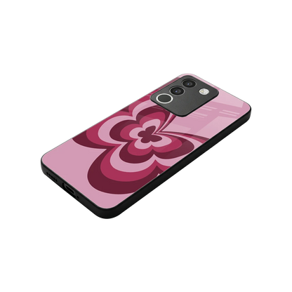 Y2K Magenta Butterfly stylish phone case for vivo y200 5g | glossy glass and slim fit