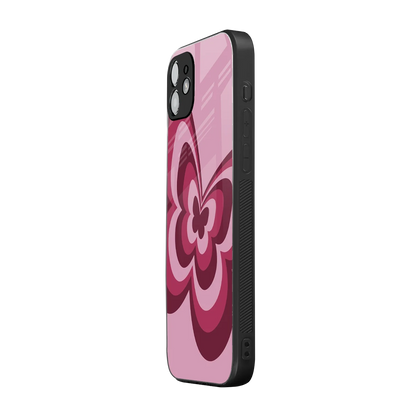 Y2K Magenta Butterfly iphone 11 mobile cover | shockproof glass phone case