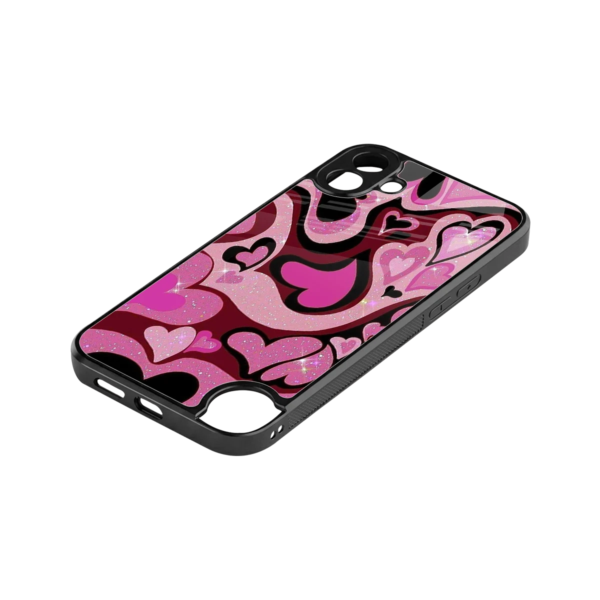Y2K Magenta Meltdown Hearts stylish phone case for cmf nothing phone 1 | glossy glass and slim fit