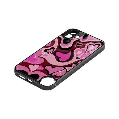 Y2K Magenta Meltdown Hearts stylish phone case for cmf nothing phone 1 | glossy glass and slim fit