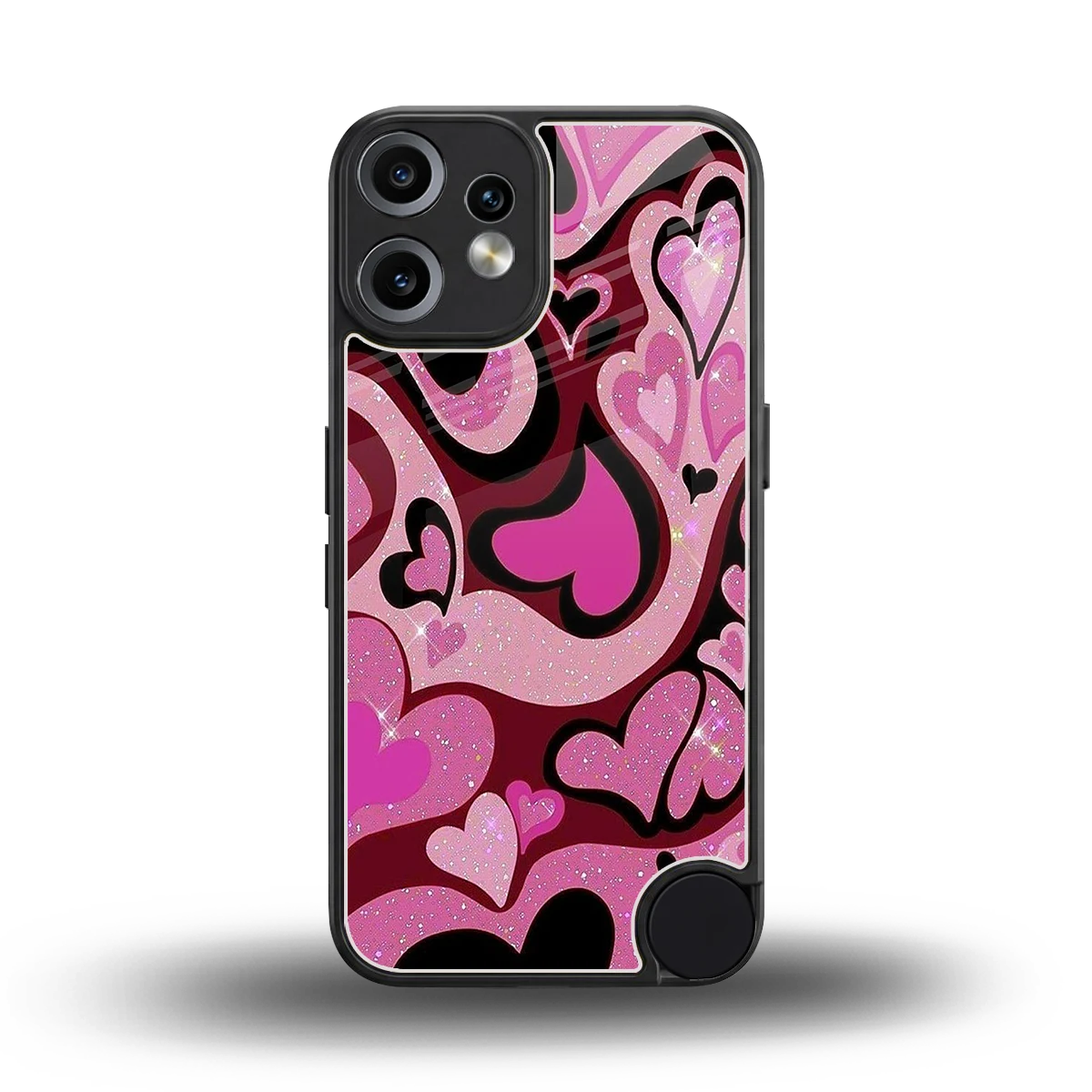 Y2K Magenta Meltdown Hearts back phone cover | glass case for cmf nothing phone 2 pro