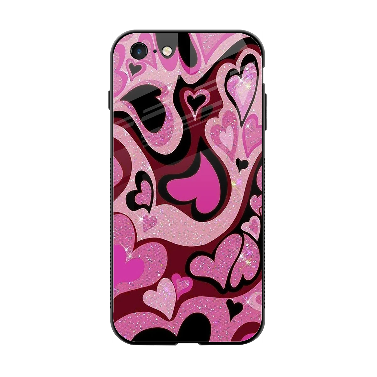 Y2K Magenta Meltdown Hearts back phone cover | glass case for iphone 6s plus