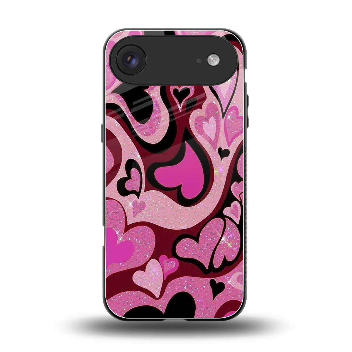 Y2K Magenta Meltdown Hearts back phone cover | glass case for iphone air