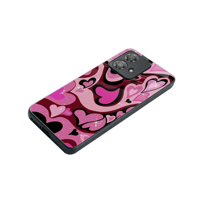 Y2K Magenta Meltdown Hearts stylish phone case for motorola edge 40 neo 5g | glossy glass and slim fit