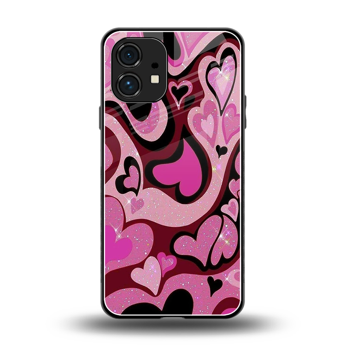 Y2K Magenta Meltdown Hearts back phone cover | glass case for nothing phone 1