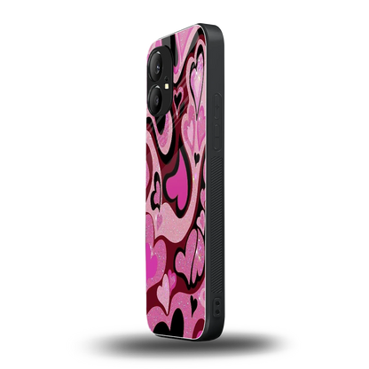 Y2K Magenta Meltdown Hearts nothing phone 1 mobile cover | shockproof glass phone case