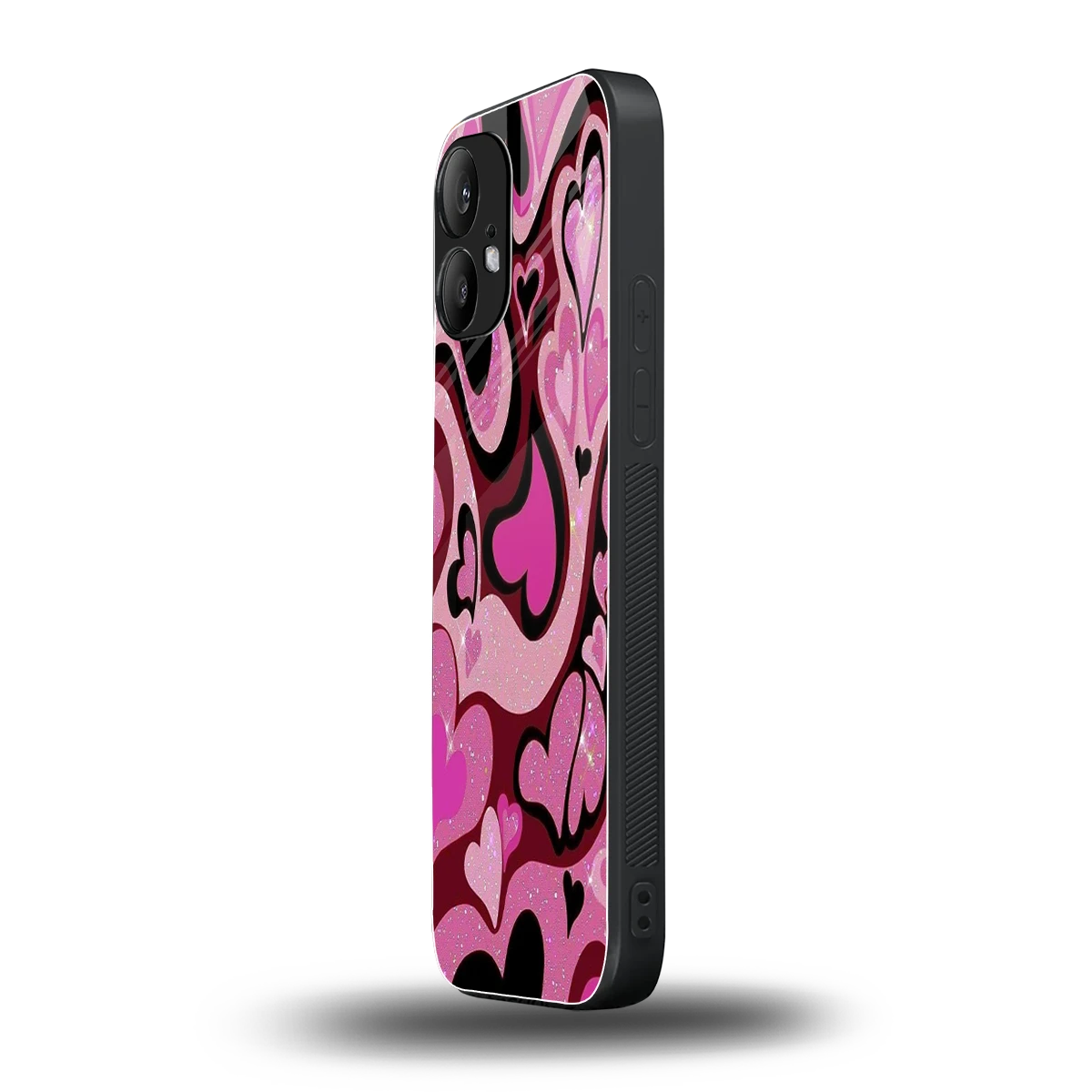 Y2K Magenta Meltdown Hearts nothing phone 2 mobile cover | shockproof glass phone case