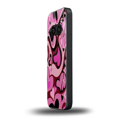 Y2K Magenta Meltdown Hearts nothing phone 2a plus mobile cover | shockproof glass phone case