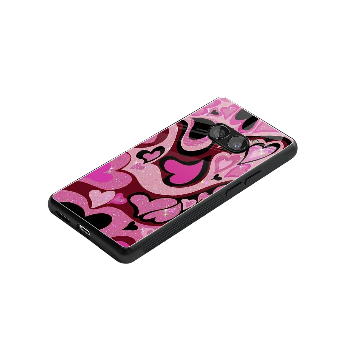 Y2K Magenta Meltdown Hearts stylish phone case for nothing phone 2a plus | glossy glass and slim fit