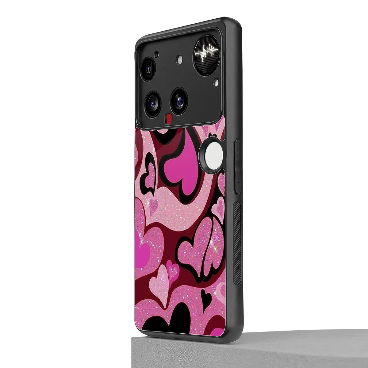 Y2K Magenta Meltdown Hearts nothing phone 3 mobile cover | shockproof glass phone case