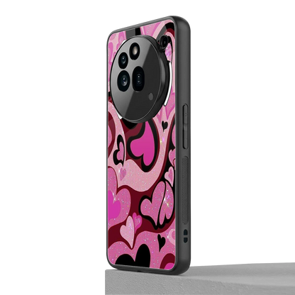 Y2K Magenta Meltdown Hearts nothing phone 3a pro mobile cover | shockproof glass phone case