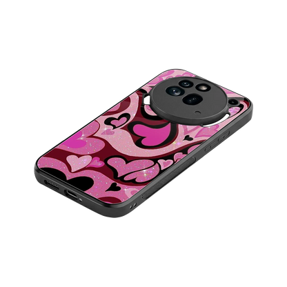 Y2K Magenta Meltdown Hearts stylish phone case for nothing phone 3a pro | glossy glass and slim fit