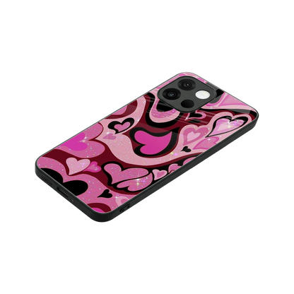 Y2K Magenta Meltdown Hearts stylish phone case for oneplus 13s | glossy glass and slim fit