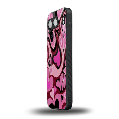 Y2K Magenta Meltdown Hearts oneplus nord 4 mobile cover | shockproof glass phone case