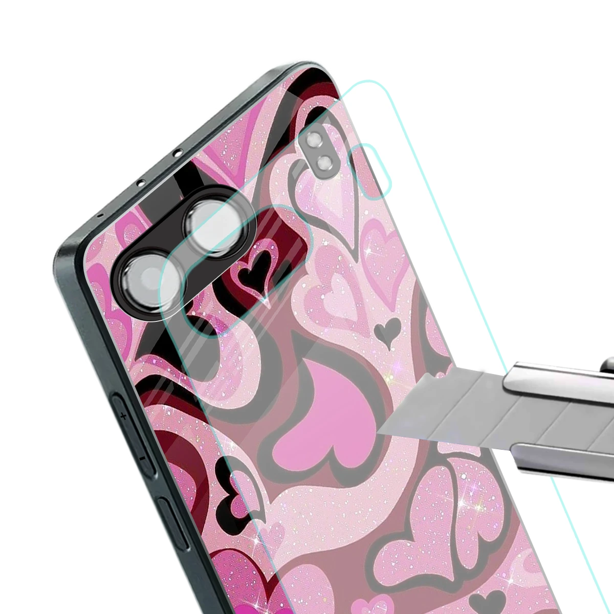 Y2K Magenta Meltdown Hearts stylish phone case for oneplus nord 4 | glossy glass and slim fit