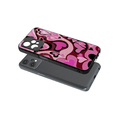 Y2K Magenta Meltdown Hearts sleek oneplus nord ce 2 lite cover with tempered glass back and TPU edges