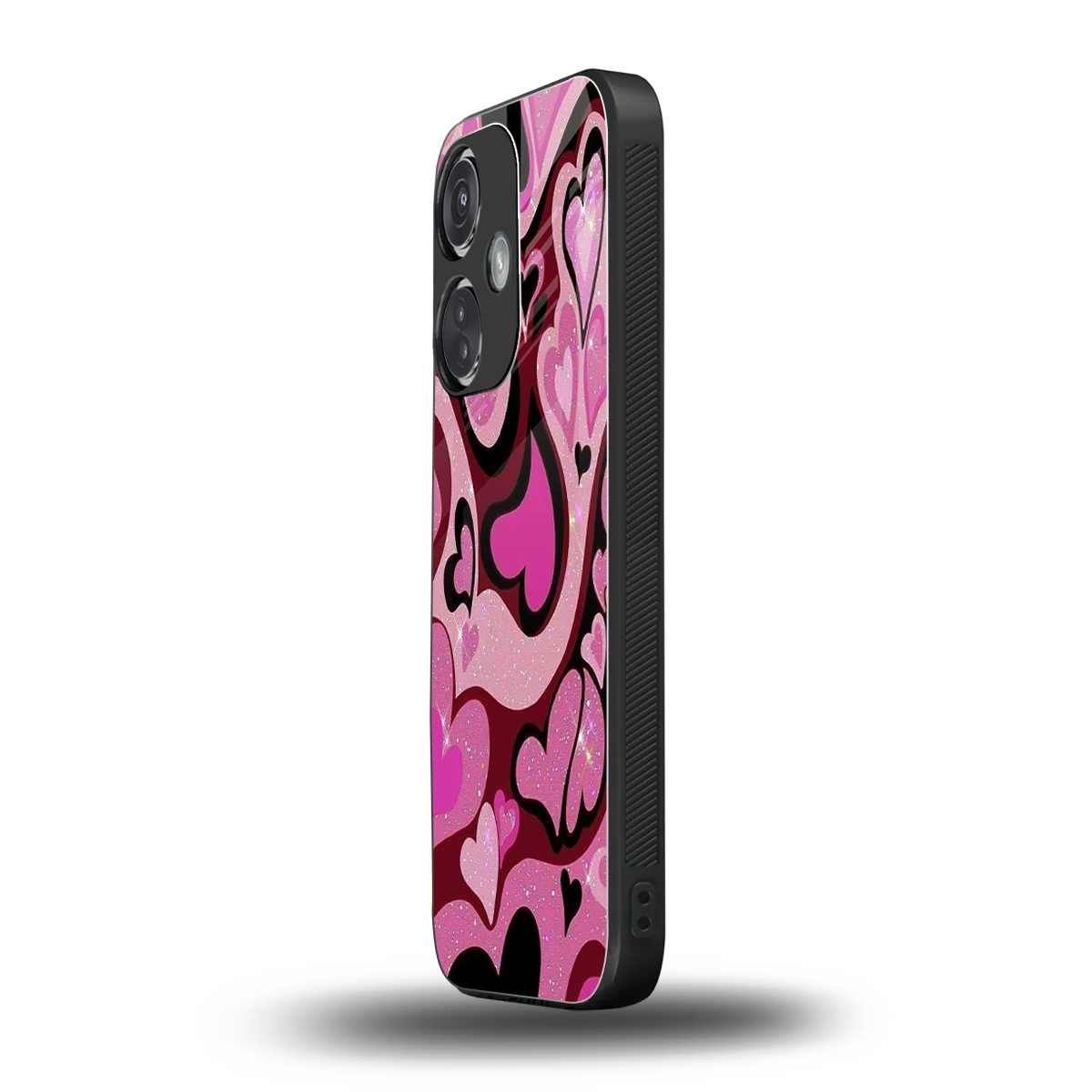 Y2K Magenta Meltdown Hearts oneplus nord ce 3 mobile cover | shockproof glass phone case
