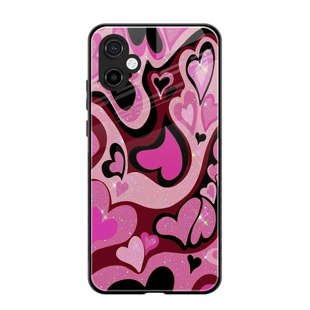 Y2K Magenta Meltdown Hearts back phone cover | glass case for samsung galaxy a06 5g