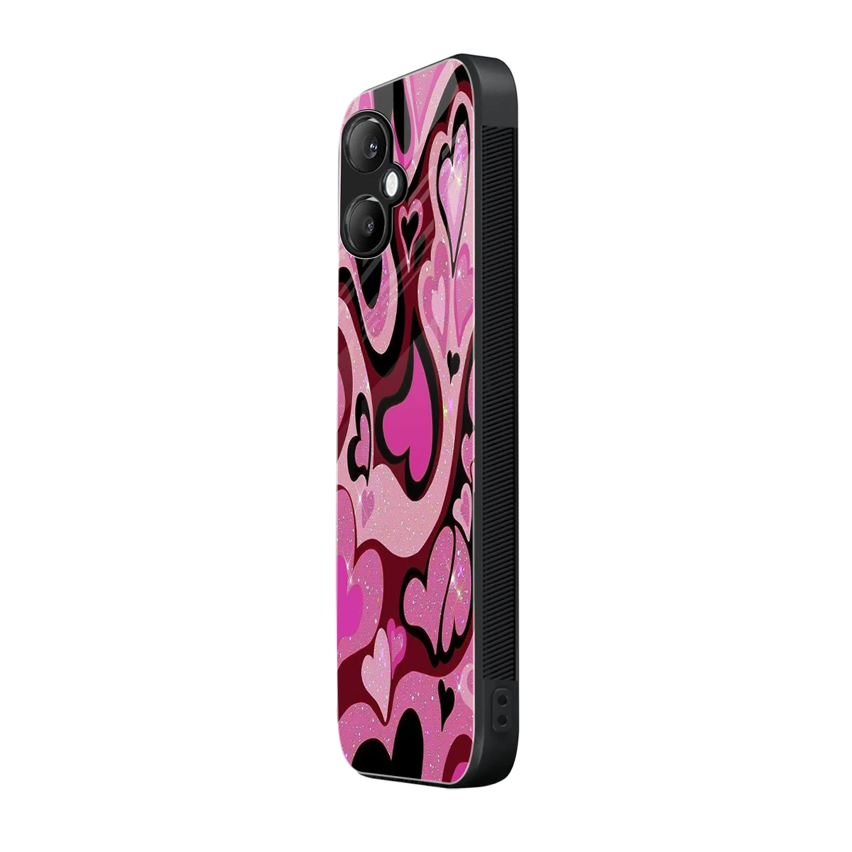 Y2K Magenta Meltdown Hearts samsung galaxy a06 5g mobile cover | shockproof glass phone case