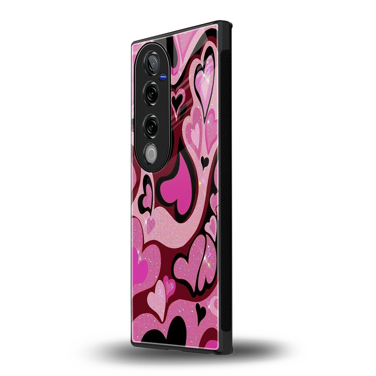 Y2K Magenta Meltdown Hearts vivo v40 pro mobile cover | shockproof glass phone case