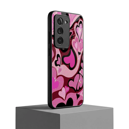 Y2K Magenta Meltdown Hearts redmi 15 5g mobile cover | shockproof glass phone case