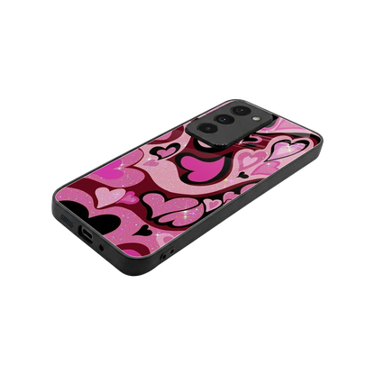 Y2K Magenta Meltdown Hearts stylish phone case for redmi 15 5g | glossy glass and slim fit