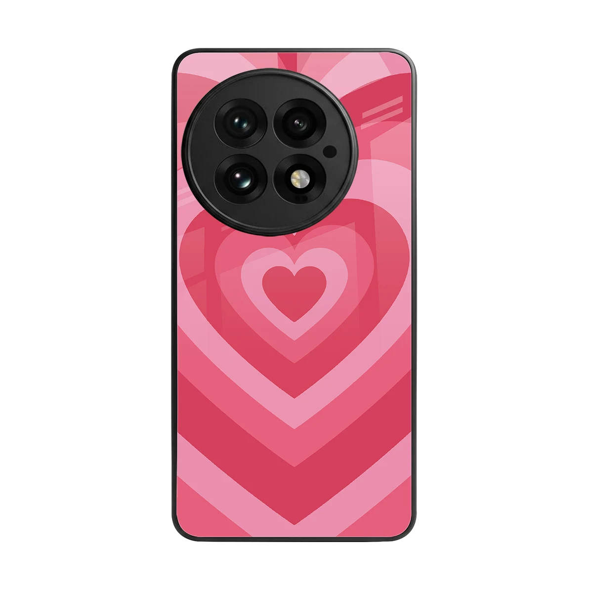 Y2K Pink Hearts back phone cover | glass case for oneplus 13