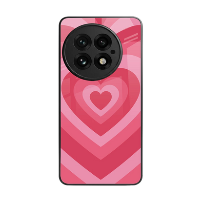 Y2K Pink Hearts back phone cover | glass case for oneplus 13