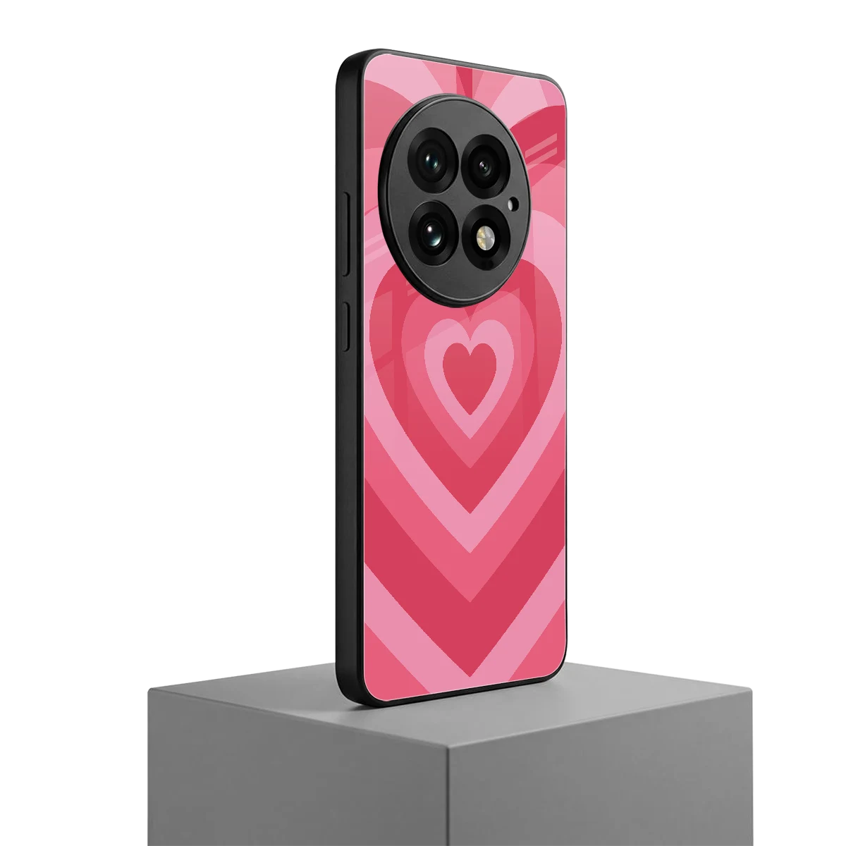 Y2K Pink Hearts oneplus 13 mobile cover | shockproof glass phone case
