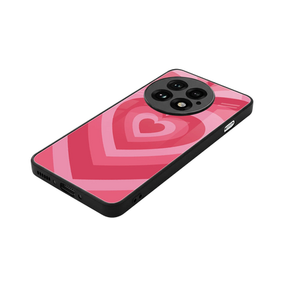 Y2K Pink Hearts stylish phone case for oneplus 13 | glossy glass and slim fit