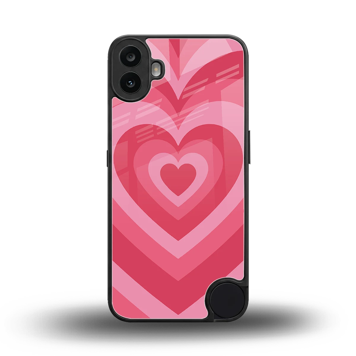 Y2K Pink Hearts back phone cover | glass case for cmf nothing phone 1