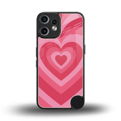 Y2K Pink Hearts back phone cover | glass case for cmf nothing phone 2 pro