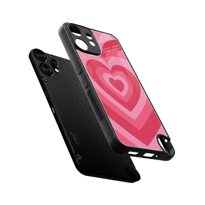 Y2K Pink Hearts sleek cmf nothing phone 2 pro cover with tempered glass back and TPU edges
