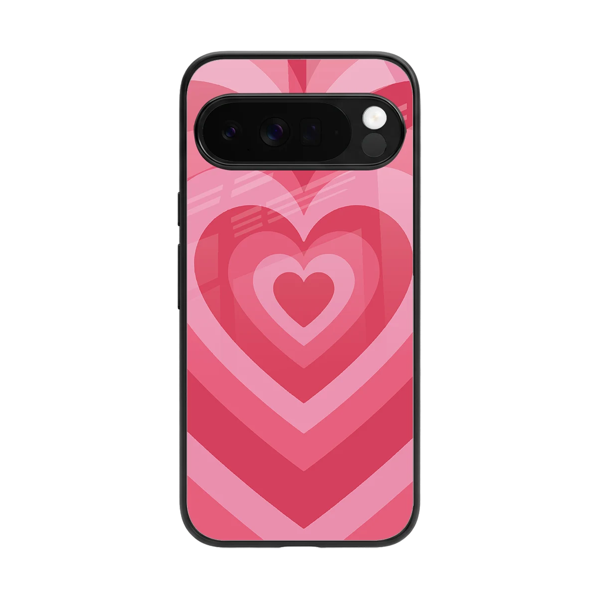Y2K Pink Hearts back phone cover | glass case for google pixel 10 pro xl
