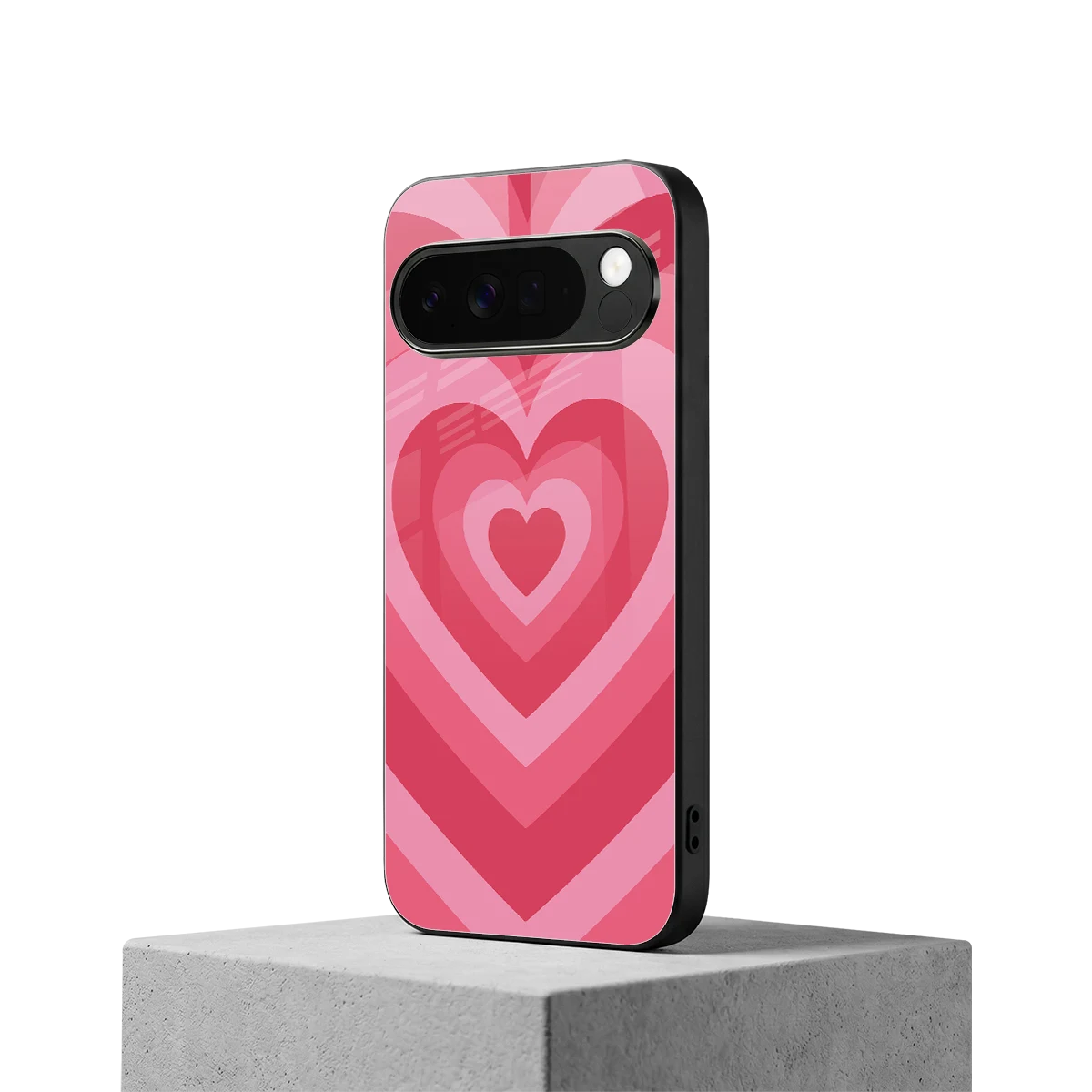 Y2K Pink Hearts google pixel 10 pro xl mobile cover | shockproof glass phone case