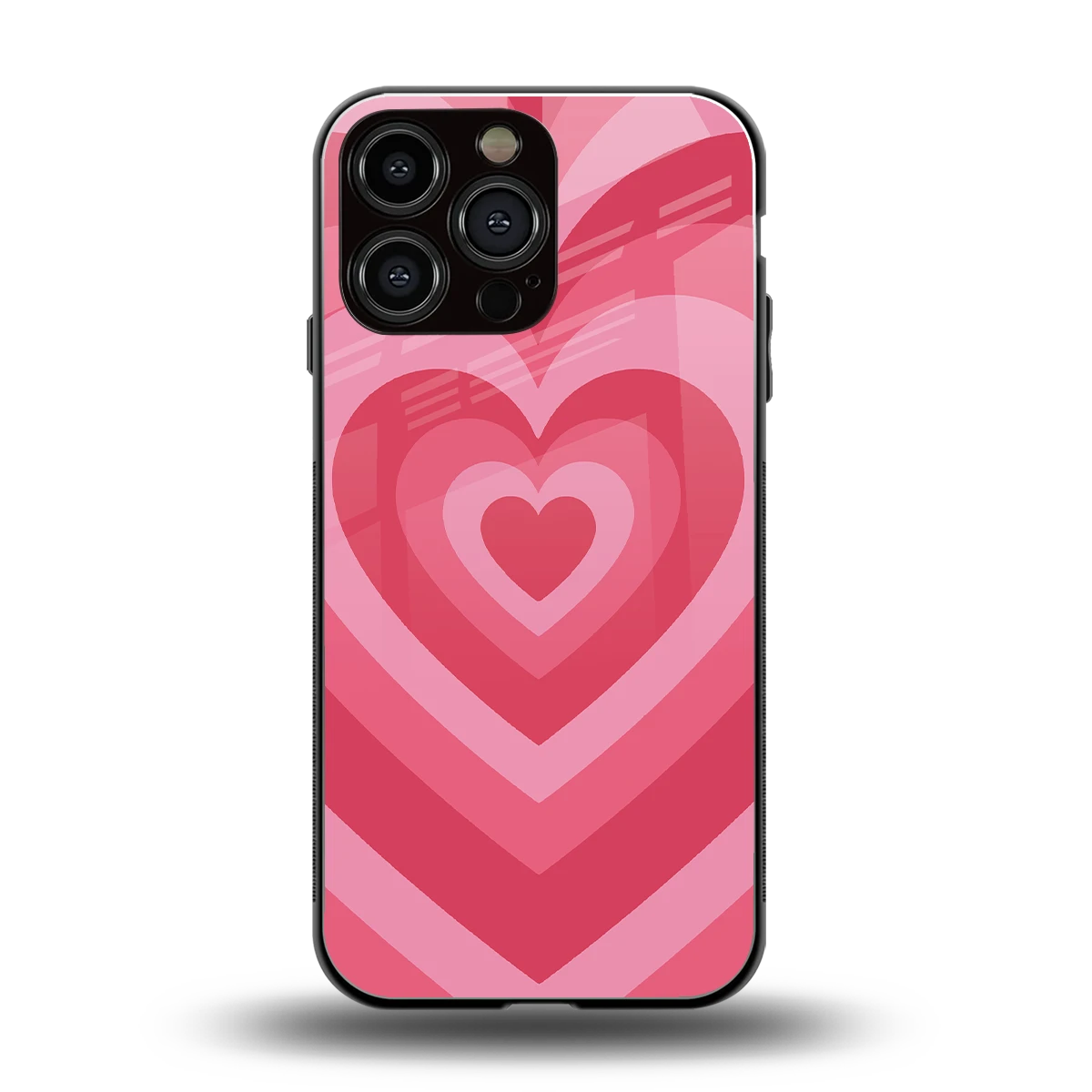 Y2K Pink Hearts back phone cover | glass case for iphone 12 pro max