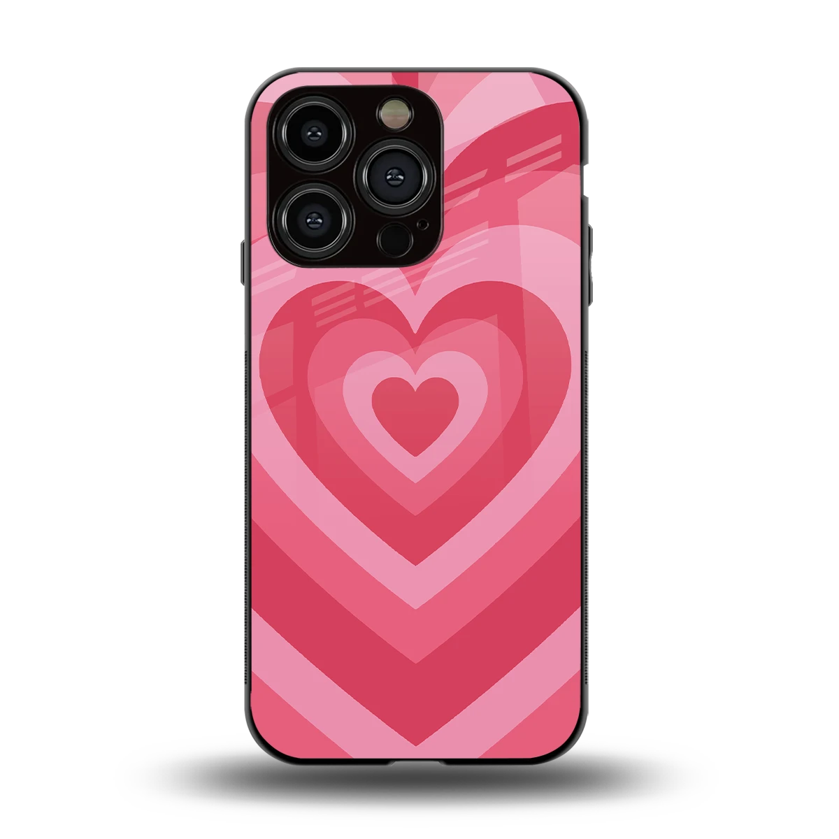 Y2K Pink Hearts back phone cover | glass case for iphone 13 pro