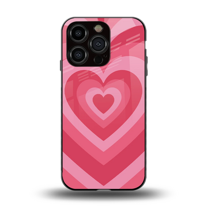 Y2K Pink Hearts back phone cover | glass case for iphone 13 pro