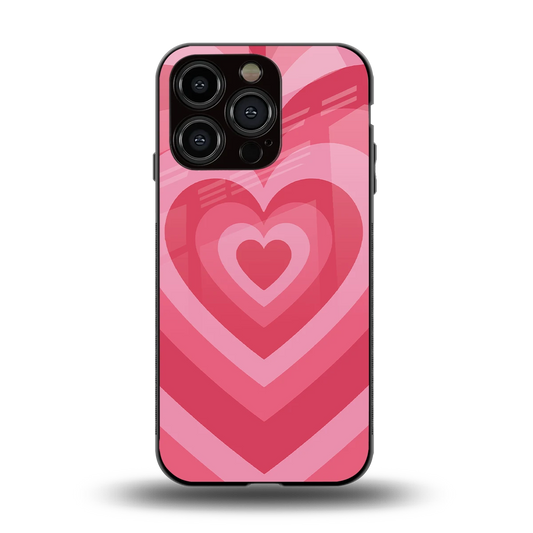 Y2K Pink Hearts back phone cover | glass case for iphone 13 pro