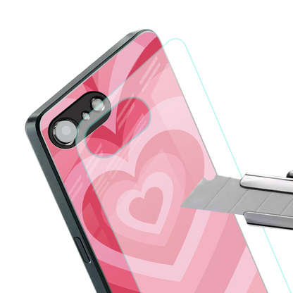 Y2K Pink Hearts stylish phone case for iphone 16e | glossy glass and slim fit