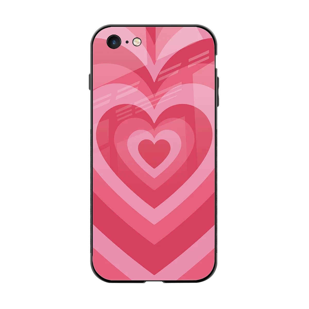 Y2K Pink Hearts back phone cover | glass case for iphone 6