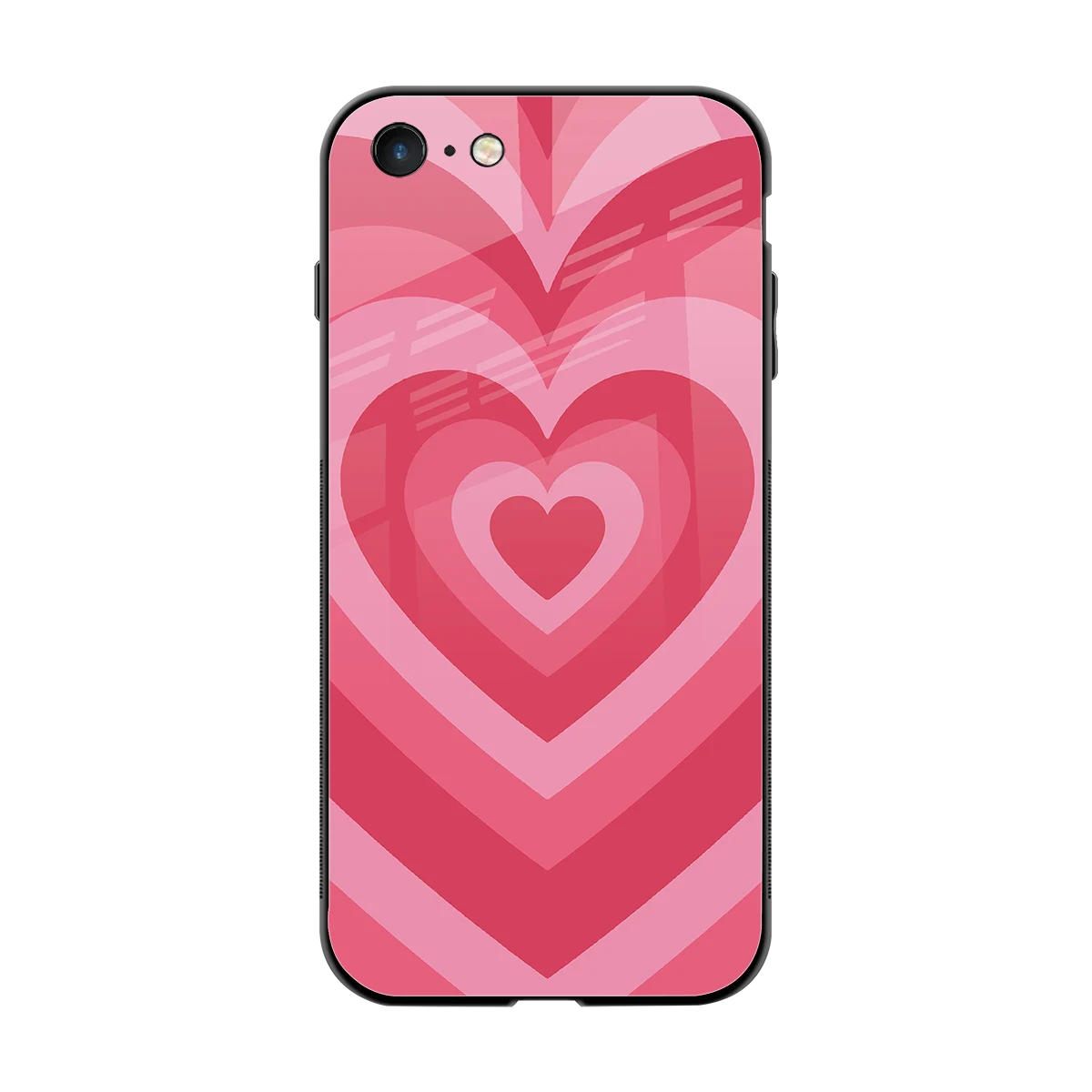 Y2K Pink Hearts back phone cover | glass case for iphone 7