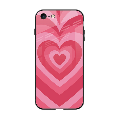 Y2K Pink Hearts back phone cover | glass case for iphone 7