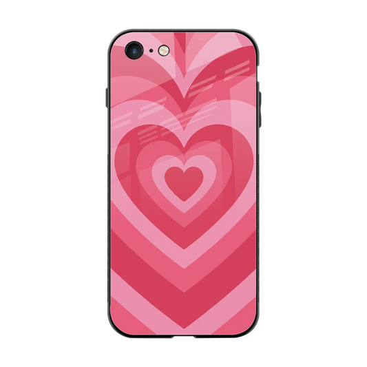 Y2K Pink Hearts back phone cover | glass case for iphone 7