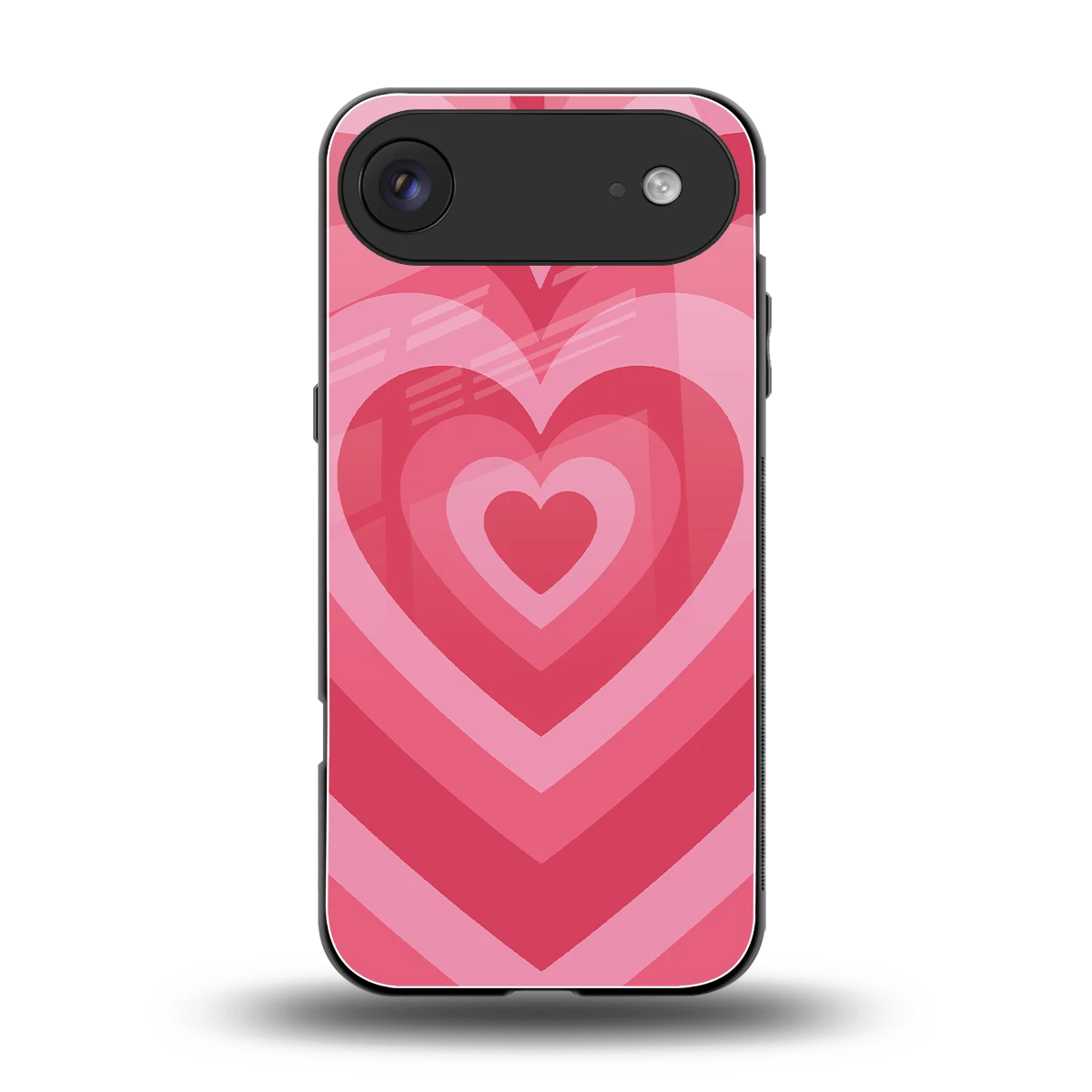 Y2K Pink Hearts back phone cover | glass case for iphone air
